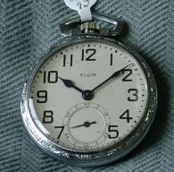 Antique Elgin open face Railway Stlyle pocket watch